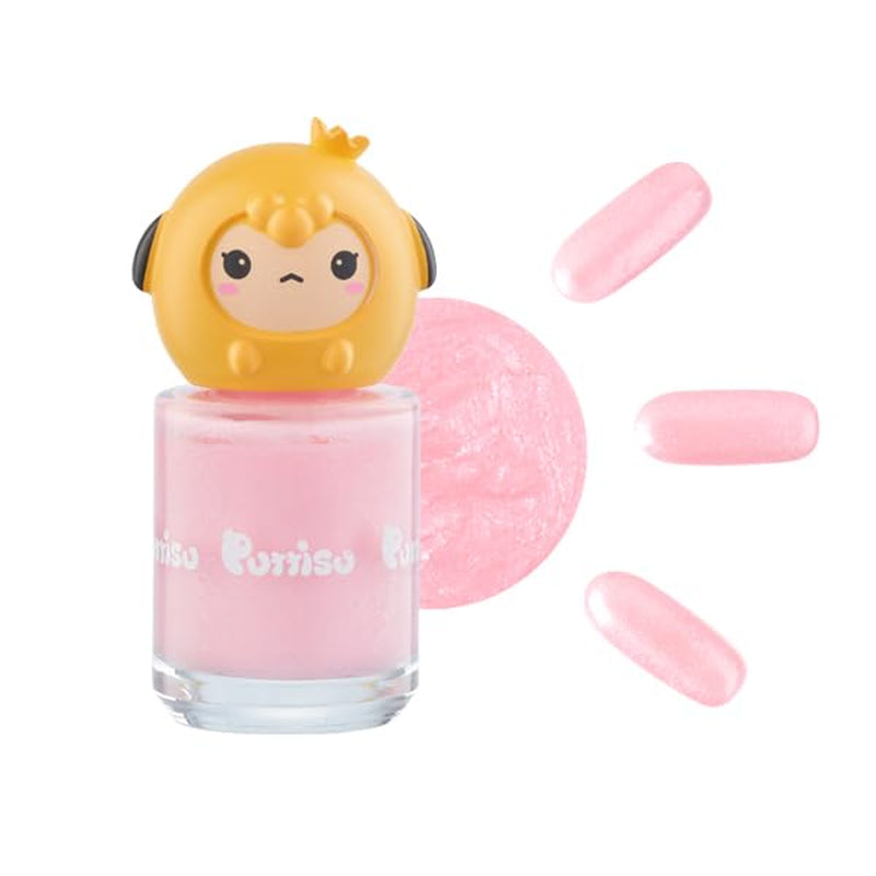 Bling Pang Pang Nail Polish High-Gloss Pearl Sticker Type Water-Based, Peelable, Non-Toxic (B01 Twinkle Pink)