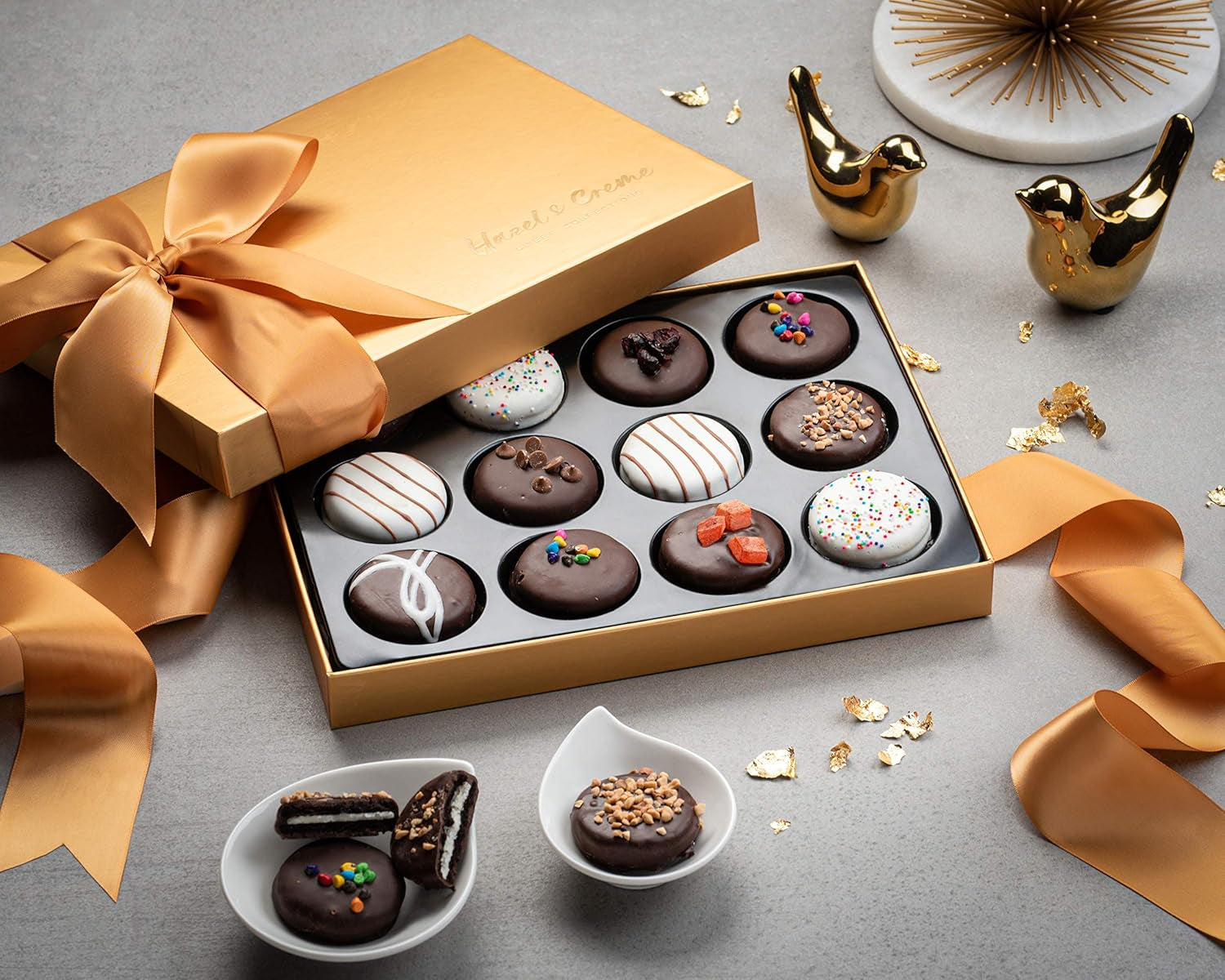 Chocolate Cookies Gift Basket - Chocolate Gift - Gourmet Dark Chocolate Gift Box - Food Gifts for Women/Men - Vegan Chocolate Gift Box - Sympathy, Birthday, Thank You, Appreciation, Holiday, Kosher