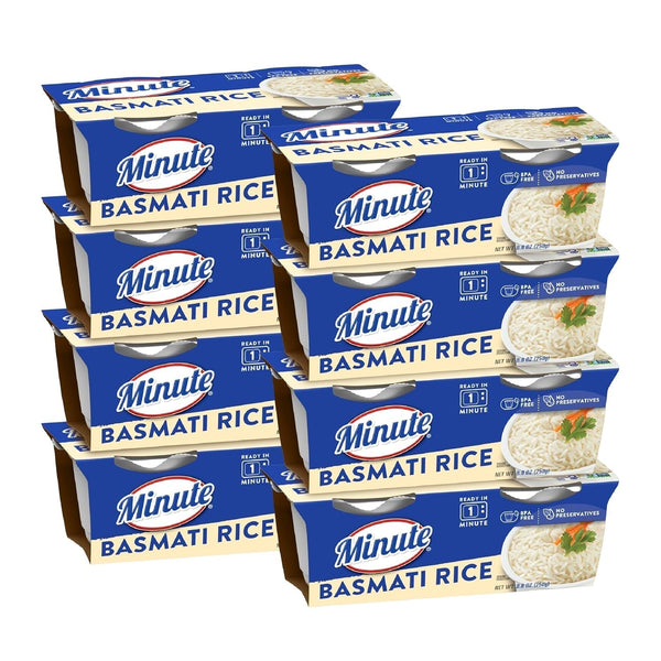 Ready-To-Serve Basmati Rice, Microwavable Rice Cups, 4.4-Ounce Cups, 2 Count, (Pack of 8)