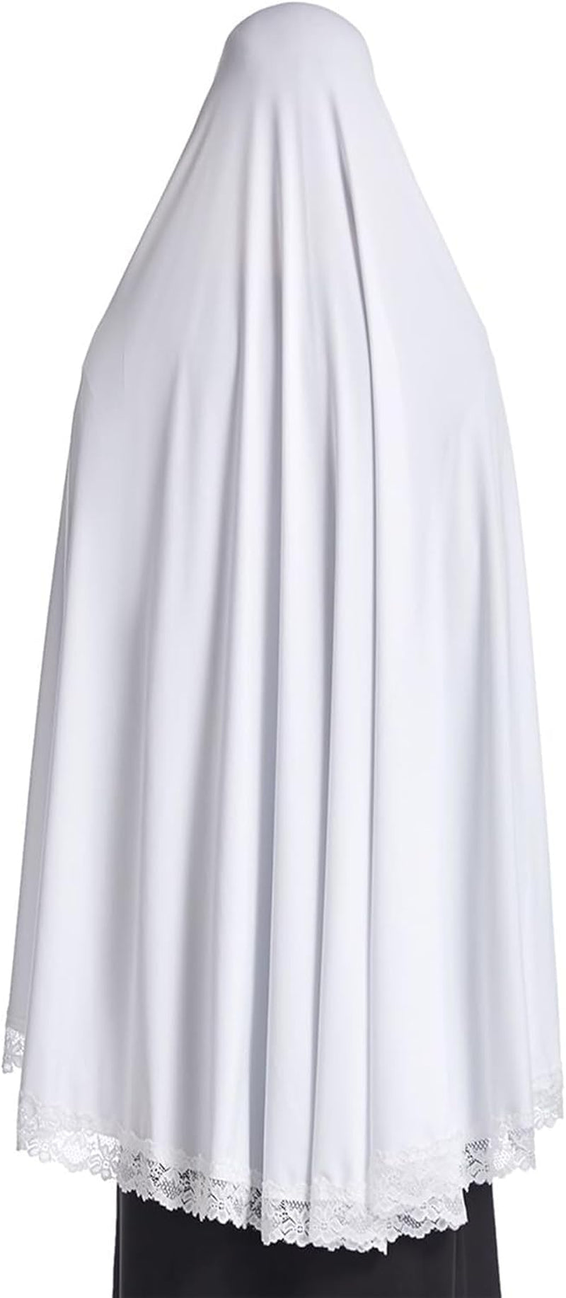 Muslim Women'S Instant Big Hijab Jersey Turbans Khimar Abaya Soft Prayer Scarf, 1Pc Lace