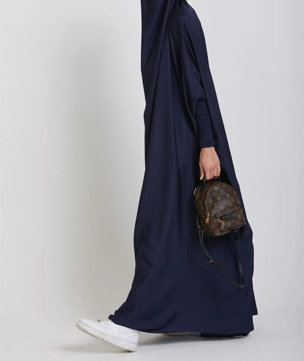 Women'S One-Piece Muslim Abaya Dress Large Overhead Prayer Ramadan Long Hijab Dress Suit(10 Colors Available)