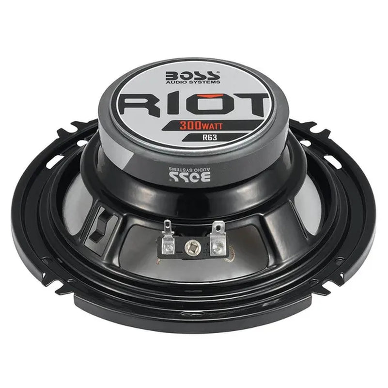 Boss R63 6.5 Inch 300W 3 Way Car Audio Coaxial 4 Ohm Stereo Speakers (Pair)