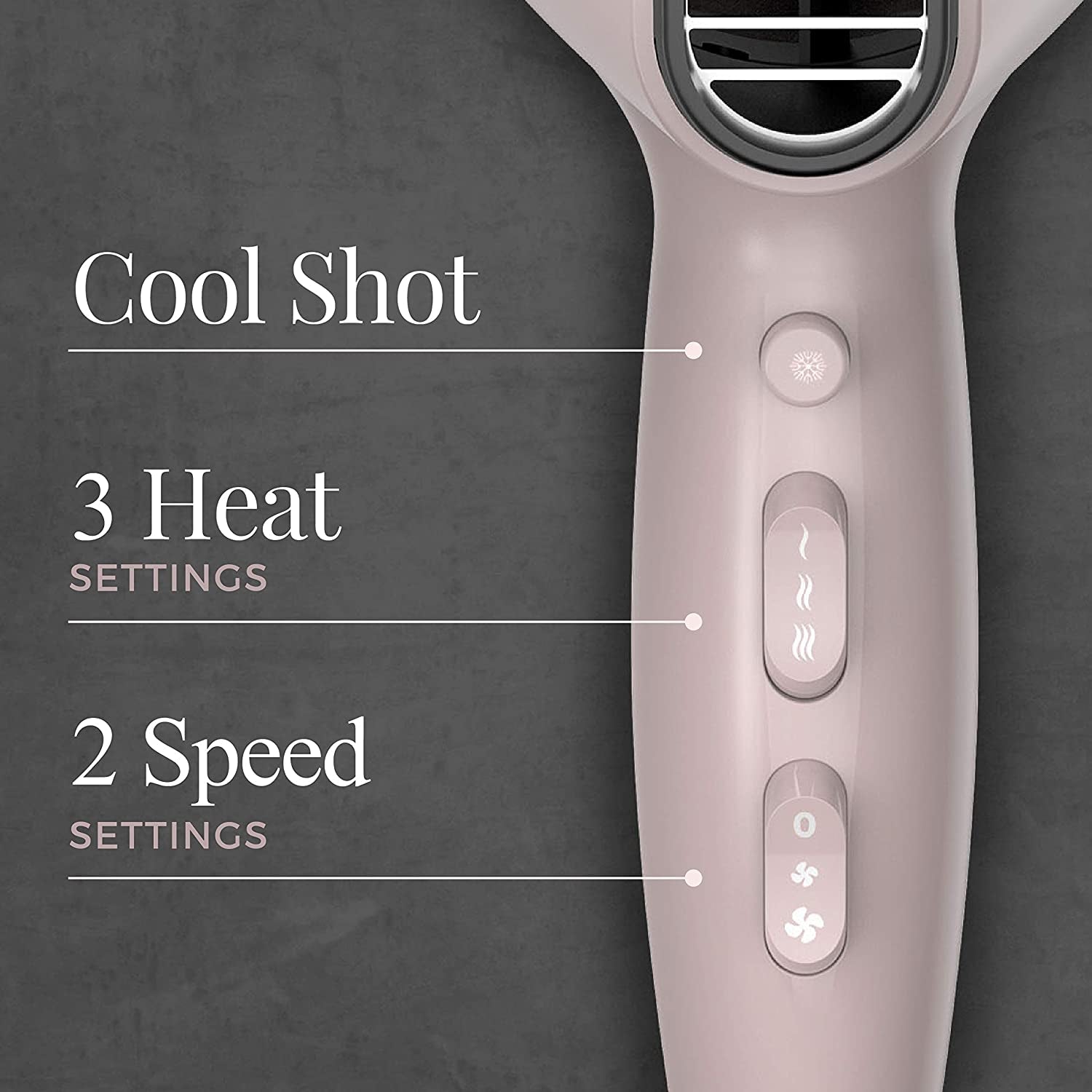 Pro Wet2Style Hair Dryer, with Ionic & Ceramic Drying Technology, Mauve, 1875 Watts of Drying Power
