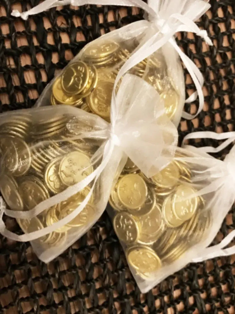 Sofreh Aghd Coins Mobarakbad Plastic Sekkeh for Persian Wedding Masters Coins