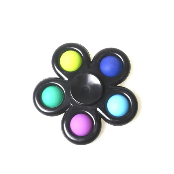 10Pcs / 5 / 2 / 1Pcs 2 In 1 Pop & Decompression Fidget Spinner , Gyro Spinner Spinning Top, Playability, Rotatable, Pressable, Decompress ADHD, Children's Toys, Decompression Toy,Fidget Toys Boutique Gifts