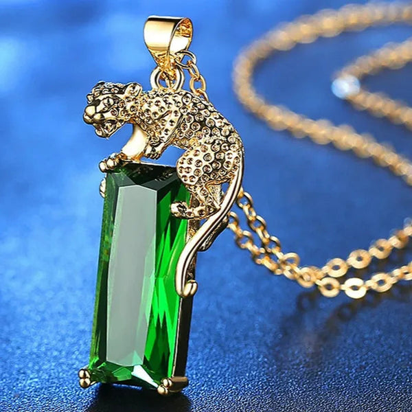 1 PCS European and American Fashion Gemstone Pendant Ladies Necklace Wedding Jewelry