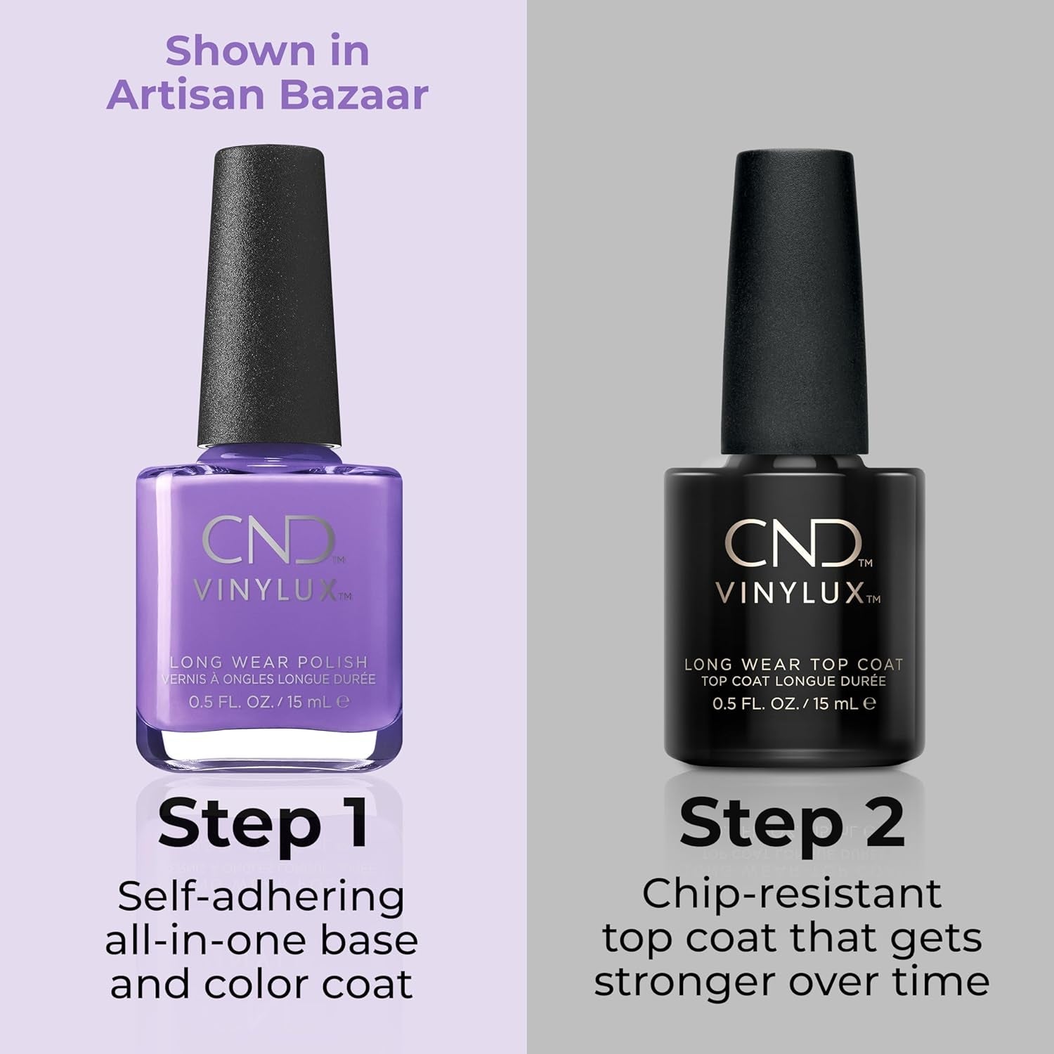 Vinylux Longwear Purple Nail Polish, Gel-Like Shine & Chip Resistant Color, 0.5 Fl Oz