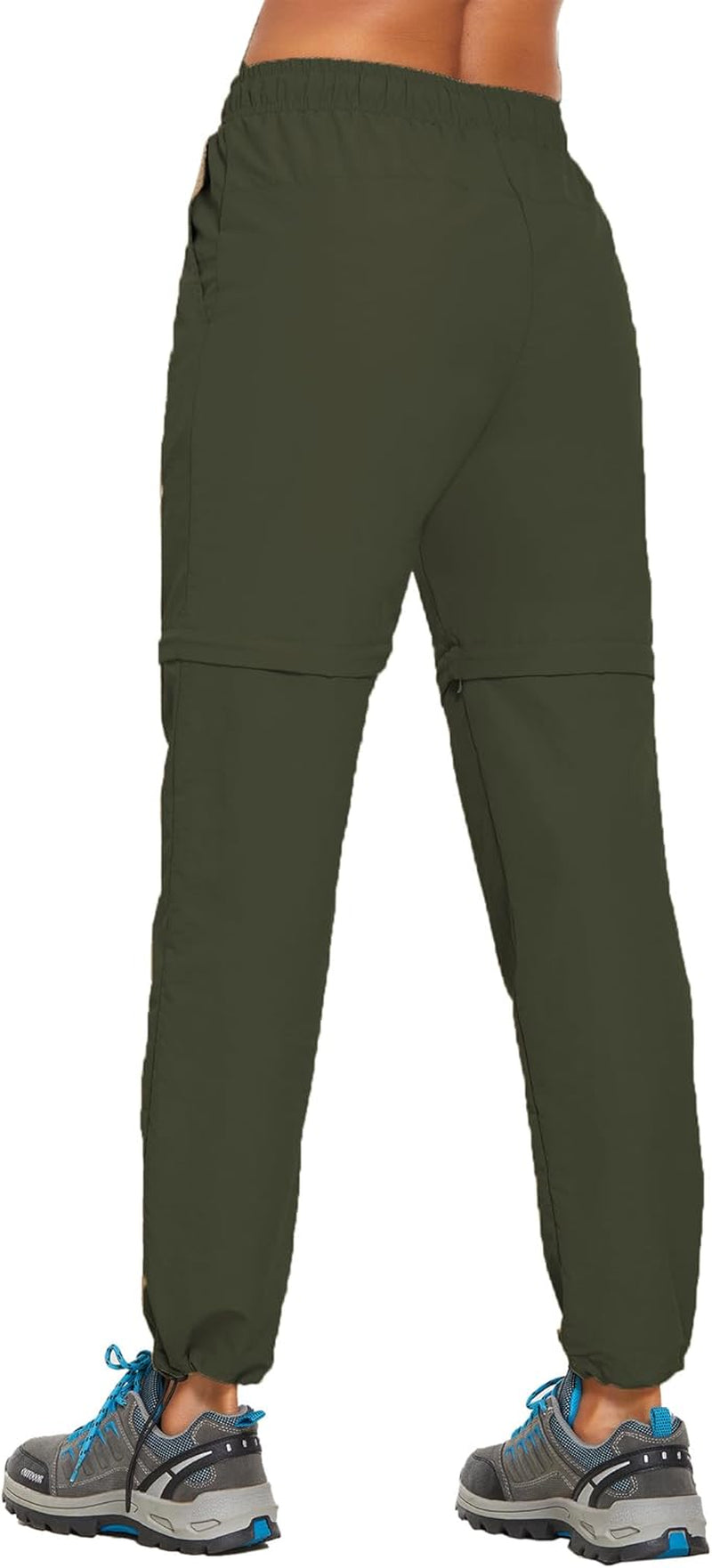 Women'S Hiking Zip off Pants Waterproof Convertible Shorts Lightweight for Camping Sweatpants with Pockets
