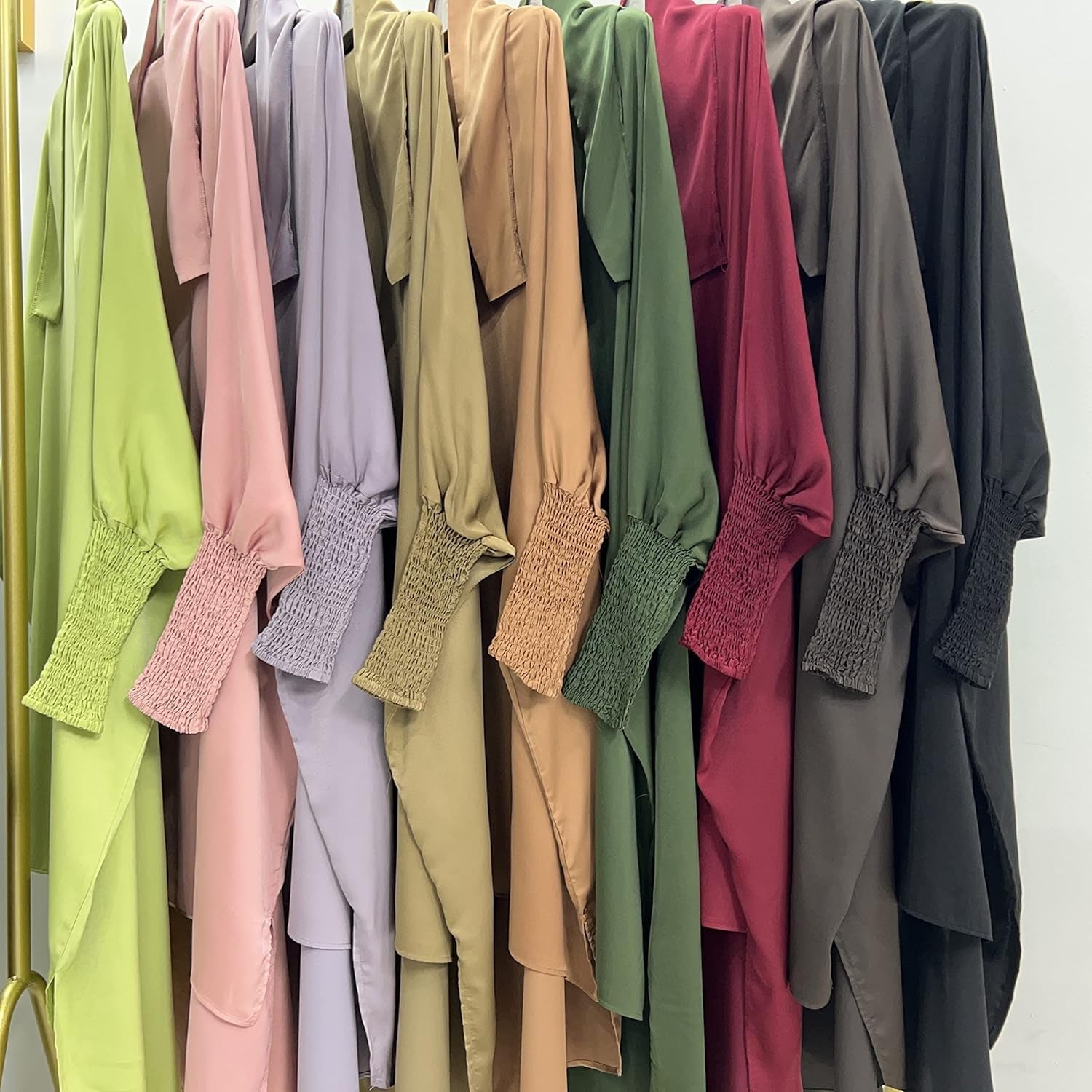 Abaya Muslim Modest Prayer Clothes with Hijab for Women 2-Piece All Cover Muslim Outfits Long Robe