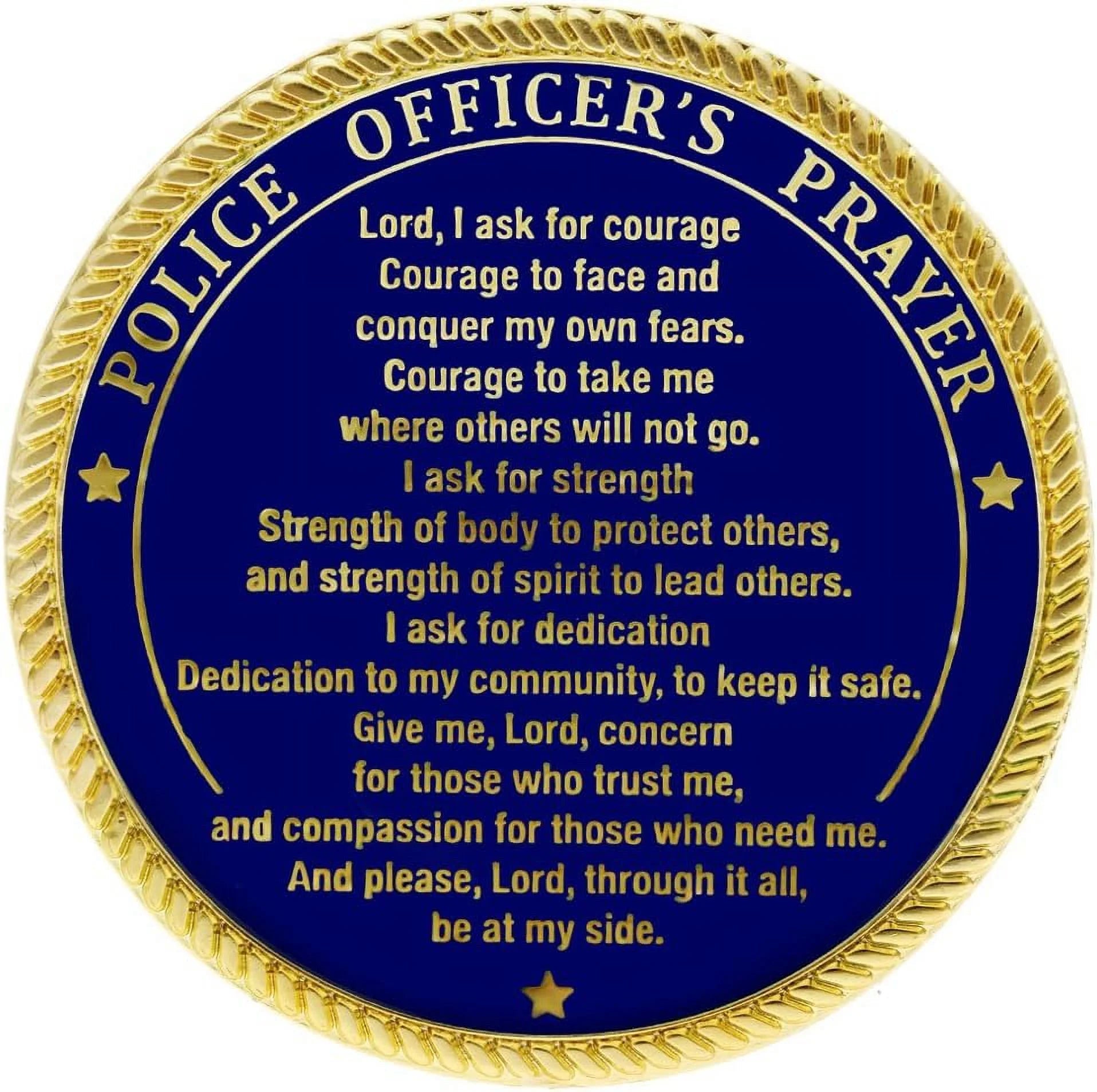 Police Prayer Challenge Coin Token Deluxe Gold Plated Master Coins
