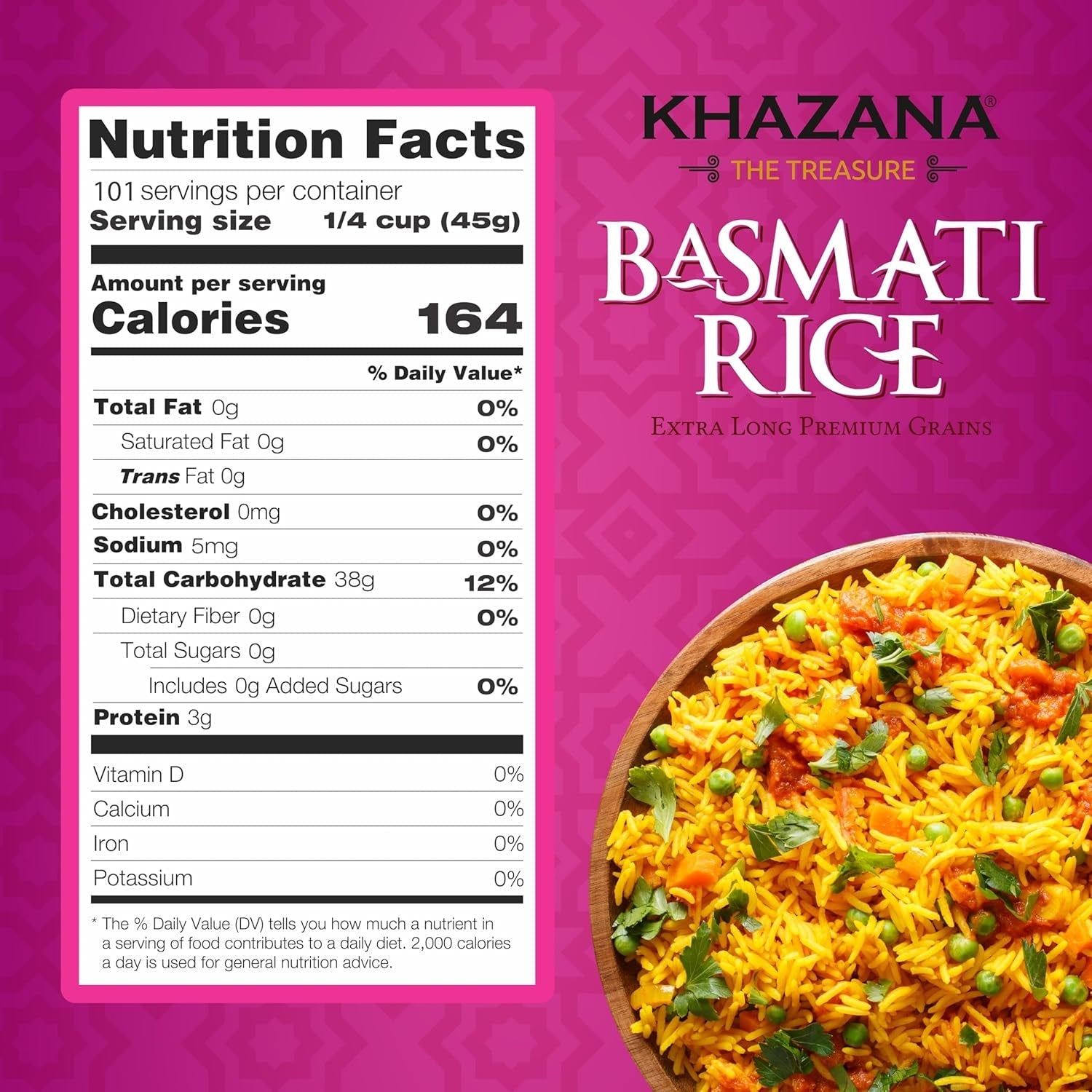 Authentic Smoked Basmati Rice by  in 2 Lb Resealable Zipper Bag - Aromatic and Flavorful Indian Grain - Non-Gmo, Gluten Free, Kosher, Cholesterol Free