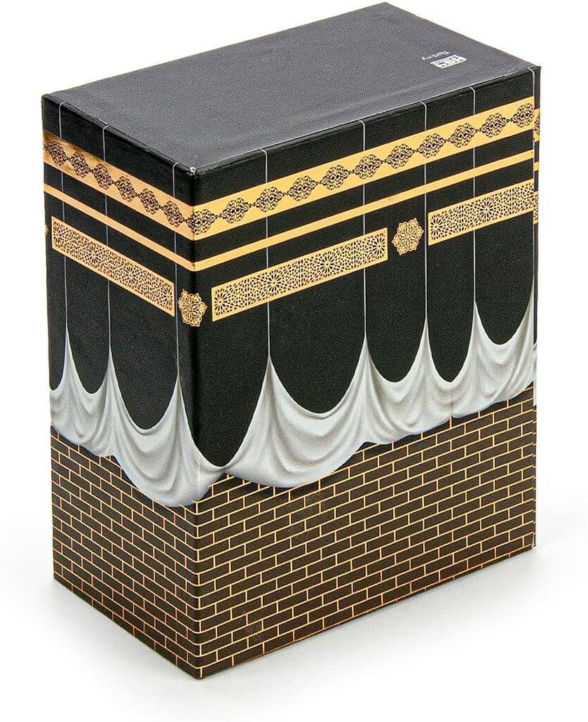 Muslim Prayer Rug and Quran with Prayer Beads, Kaaba Decor Box, Islamic Gift for Women & Men, Elegant Islam Set for Ramadan, Eid, Umrah, Birthday, Travel