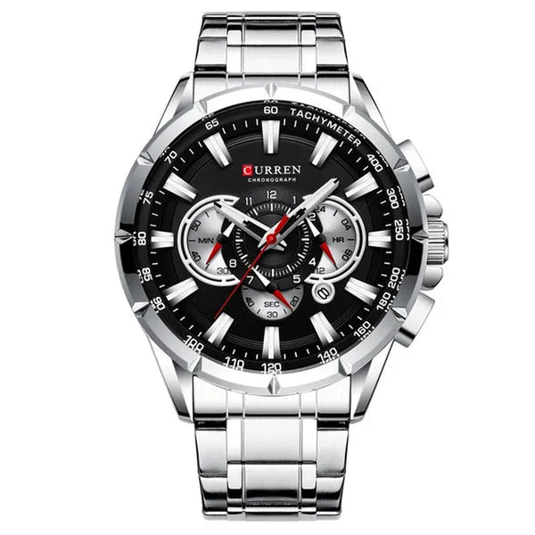 CURREN 8363 Watches For Men Luxury Chronograph Calendar Day Quartz Full Steel Men's Wristwatch