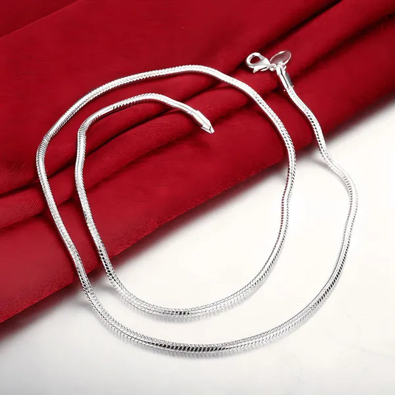 Silver 1Mm Snake Chain Necklace 16"~30" NEW