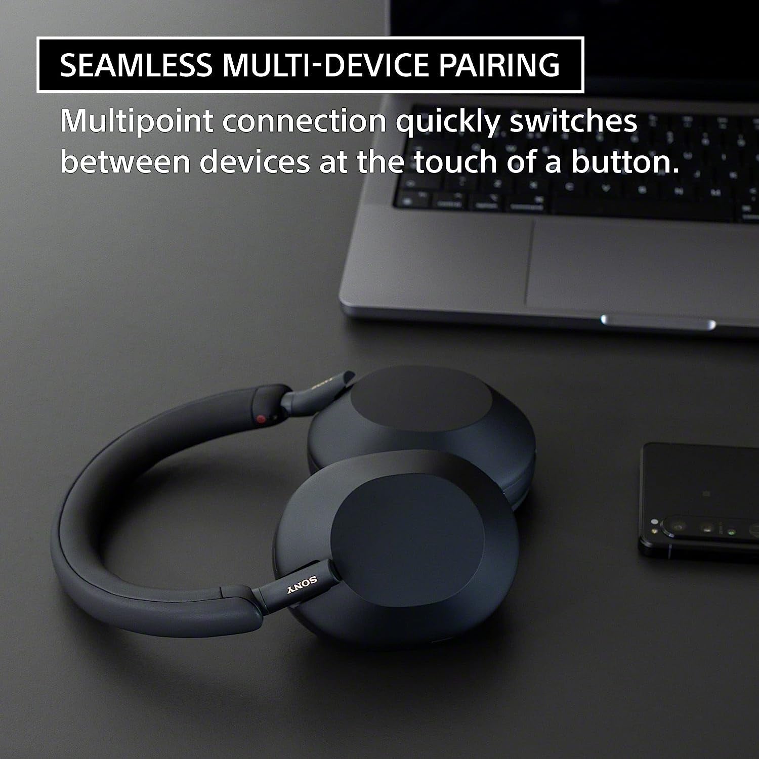 WH-1000XM5 the Best Wireless Noise Canceling Headphones, Auto NC Optimizer, 30-Hour Battery, Alexa Voice Control, Midnight Blue