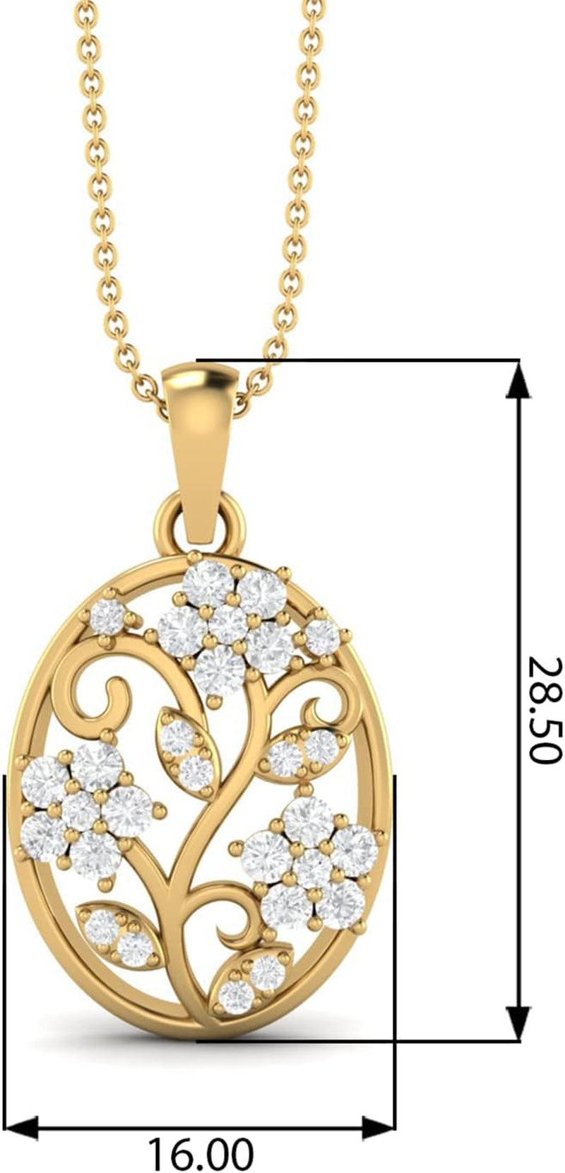 925 Sterling Silver Filigree Floral Natural round Ethiopian Opal & White Topaz Teardrop Charm Pendant Chain Necklace