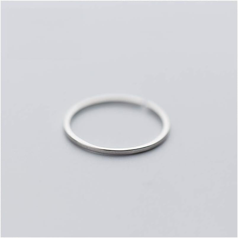 Minimalist 1Mm Midi Thin Open Band Ring S925 Sterling Silver Adjustable Stacking Wedding Promise Rings for Women Men