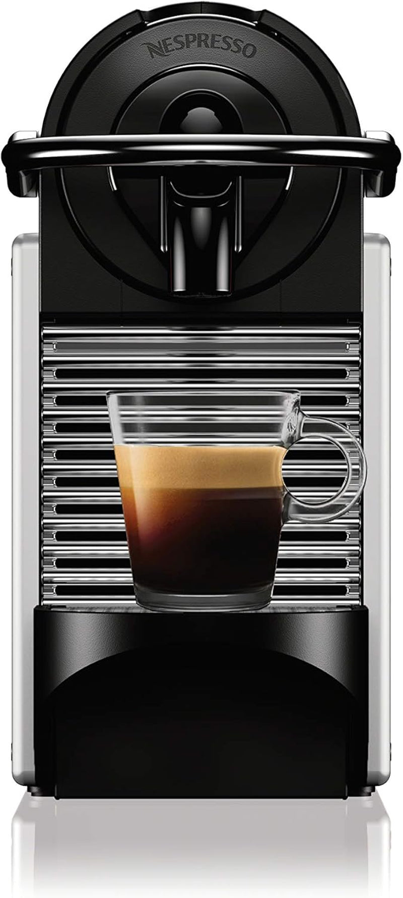 Pixie Coffee and Espresso Machine by  with Milk Frother, Aluminum, 34 Ounces
