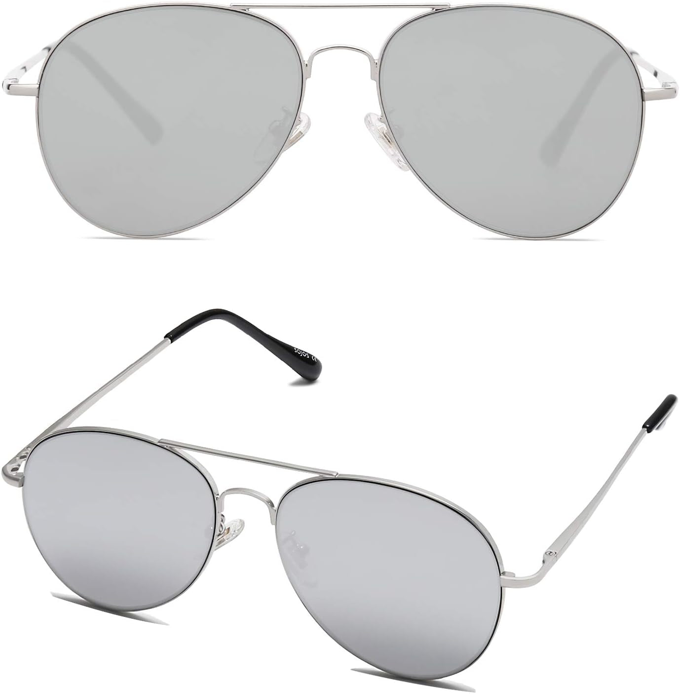 Classic Aviator Sunglasses for Women Men Metal Spring Hinges SJ1030