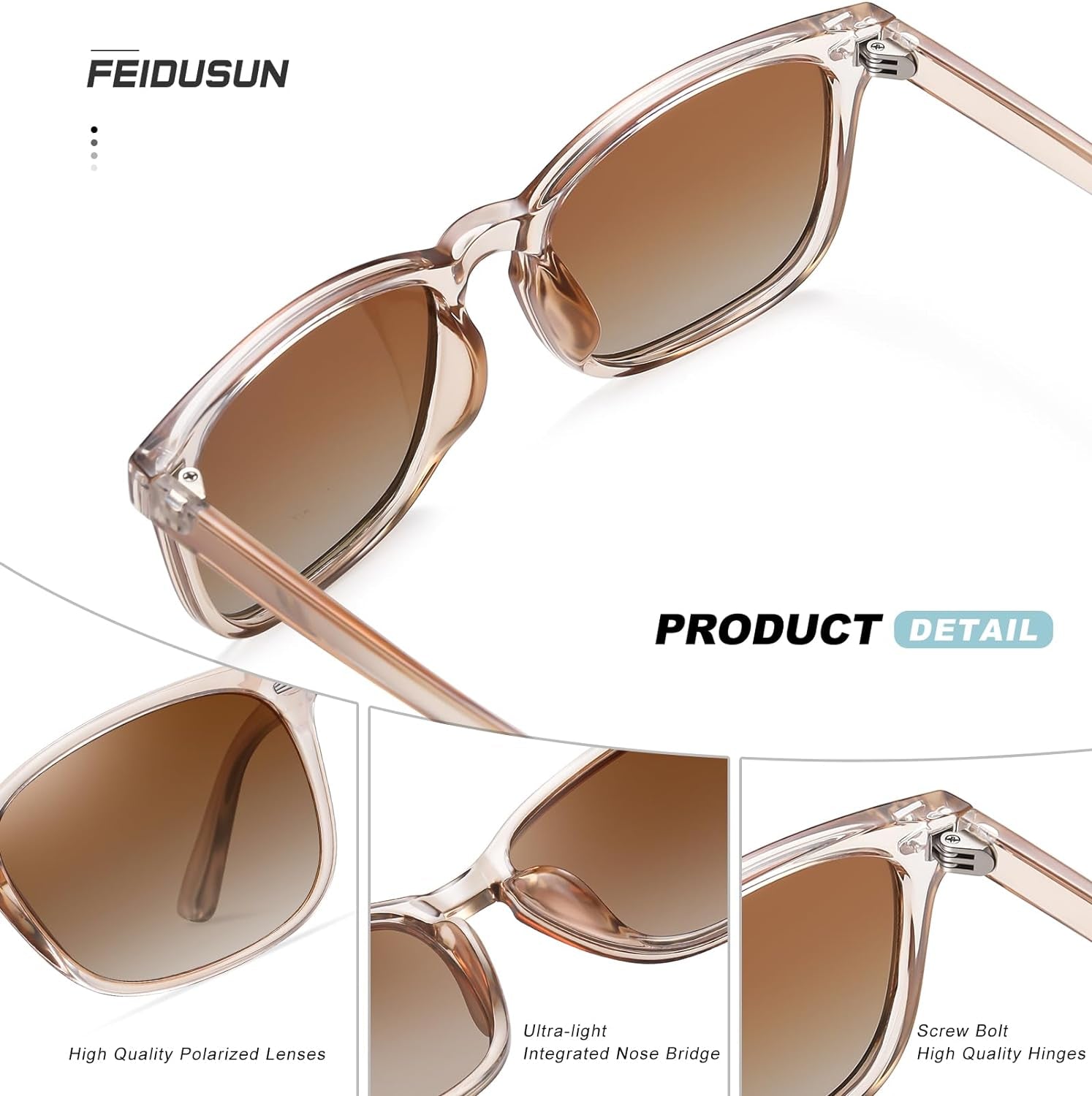 Polarized Sunglasses for Women and Men Classic Trendy Sun Glasses with 100% UV Protection
