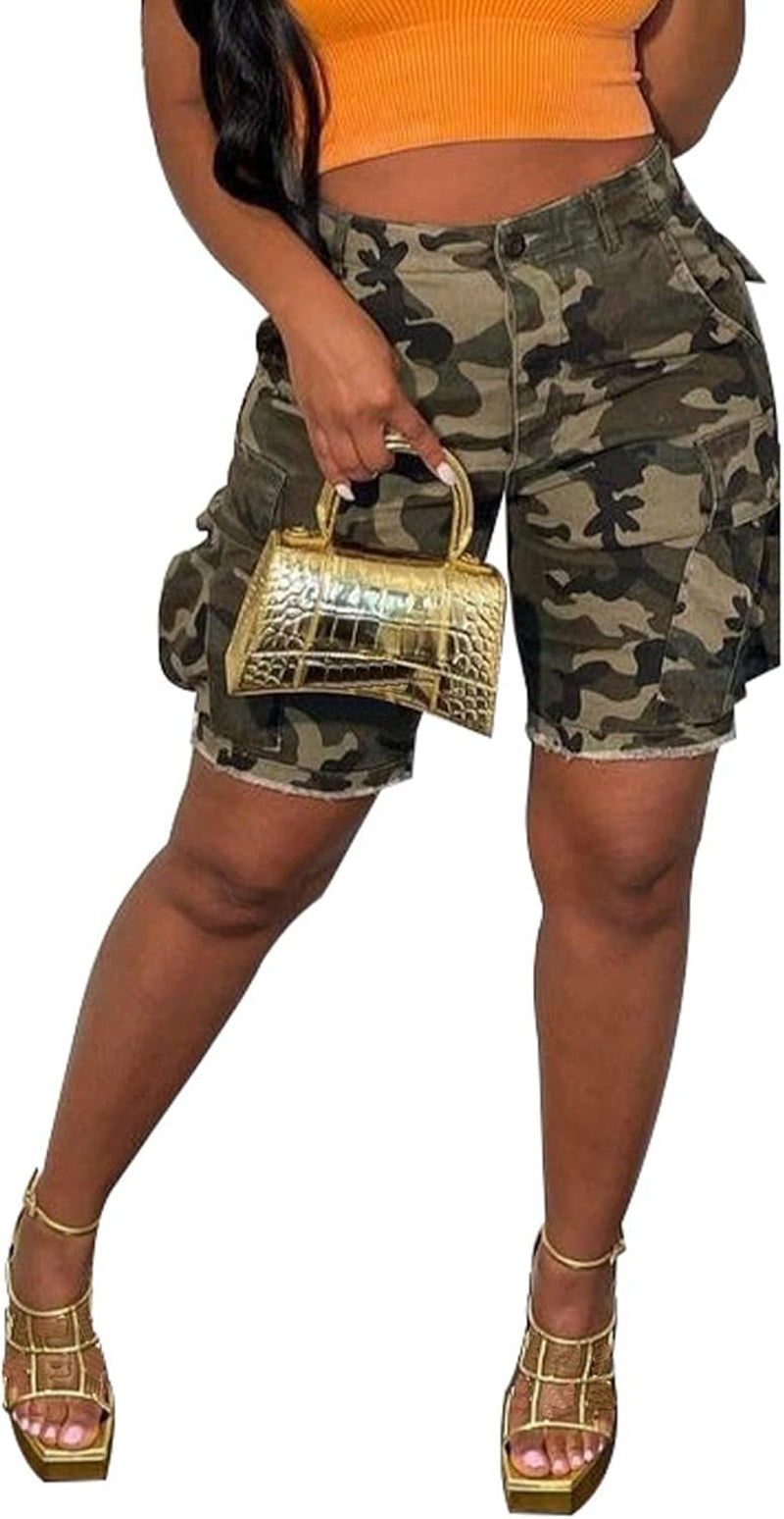 Camo Shorts Women,Camouflage Shorts for Women,Bgreen