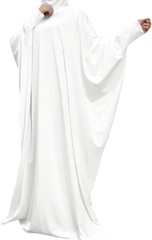 Women'S Muslim Dress One Piece Prayer with Hijab Full Length Dress Abaya Dubai Islam Robe Turkey Caftan