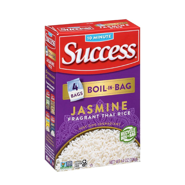 Boil-In-Bag Rice, Thai Jasmine Rice, Quick Rice Meals, 14-Ounce Box
