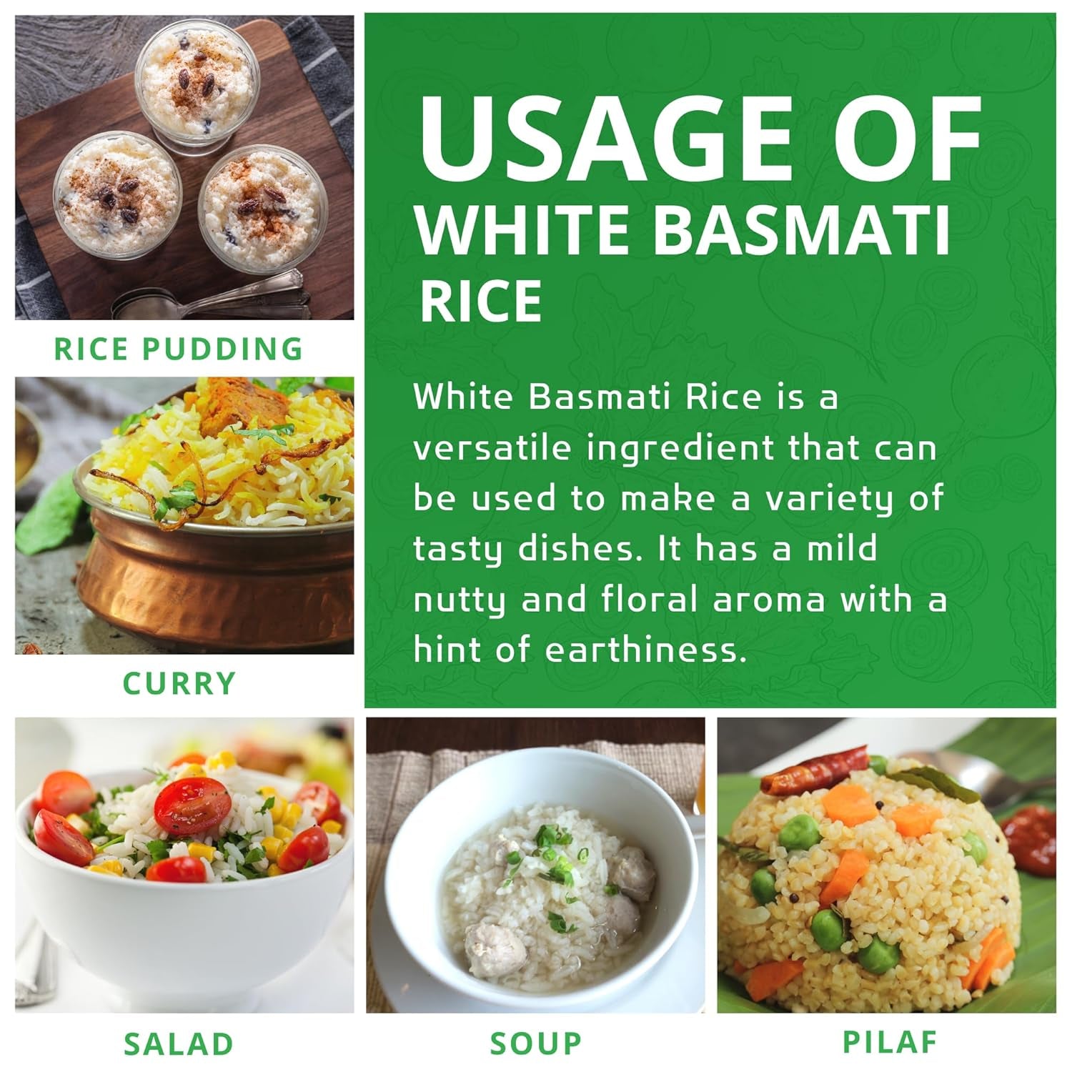 Organic Basmati Rice 10 LB Bag - Pure, Long, Premium Quality from India - by