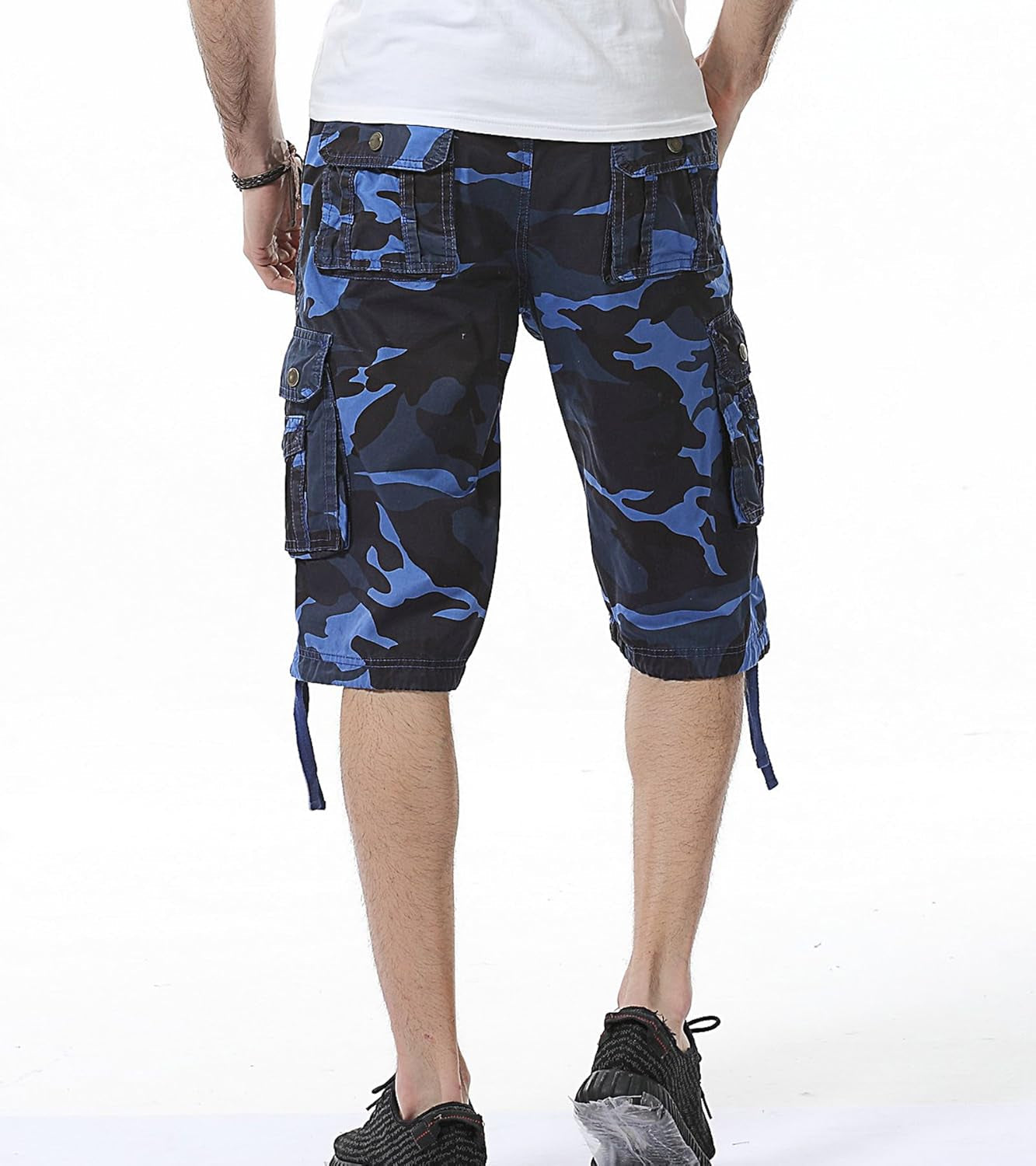 Mens Cargo Shorts Cotton Relaxed Fit Camouflage Camo Cargo Short