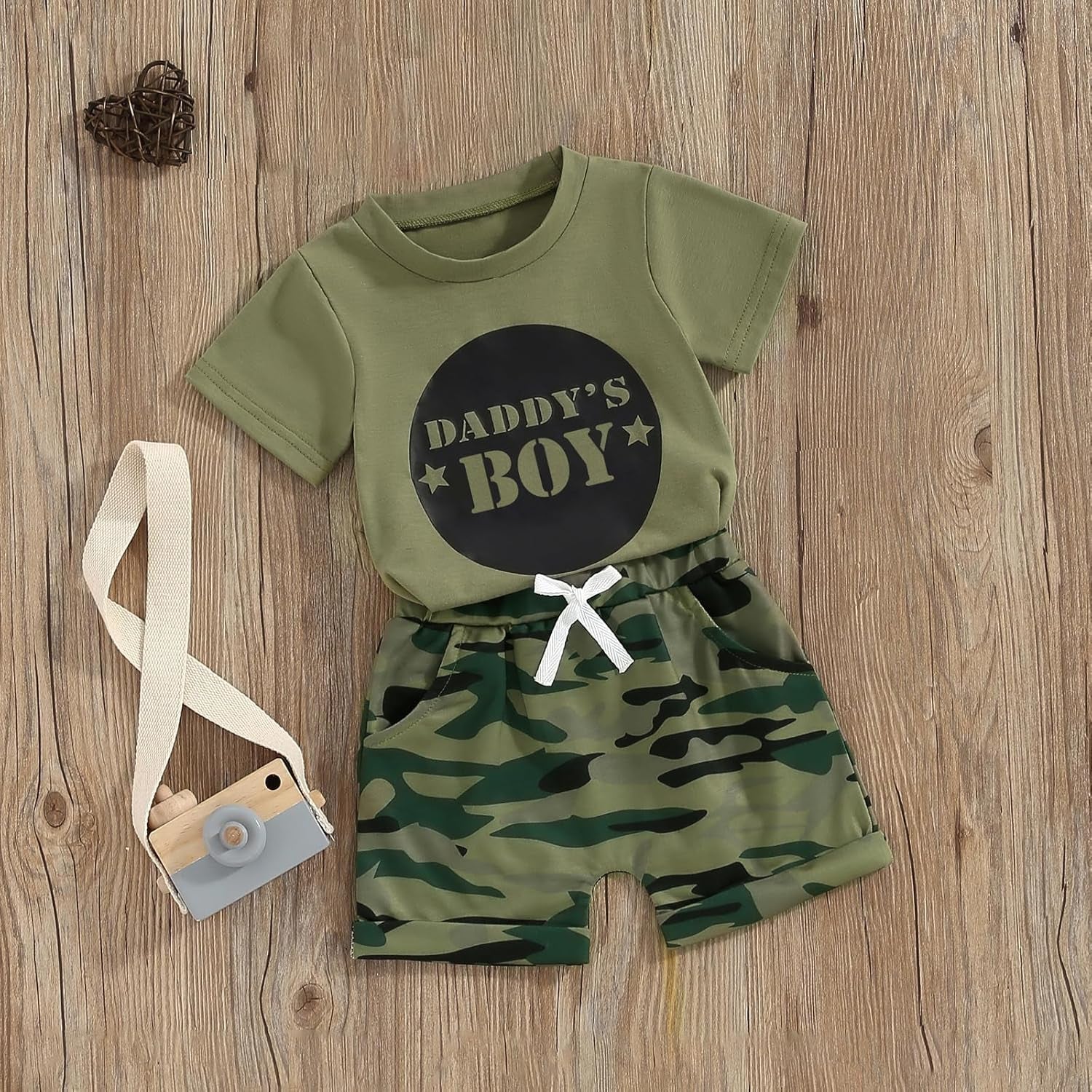 Summer Toddler Infant Boy Clothes Short Sleeve T Shirts Tops Camouflage Shorts Set Cute Baby Boy Outfits