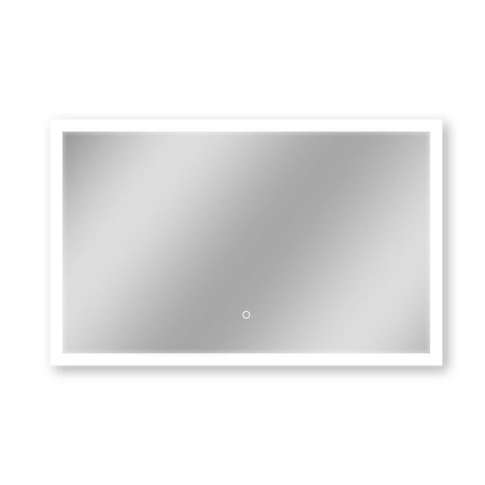 48 In. W X 30 In. H Large Rectangular Frameless LED Light with Anti-Fog Wall Mounted Bathroom Vanity Mirror