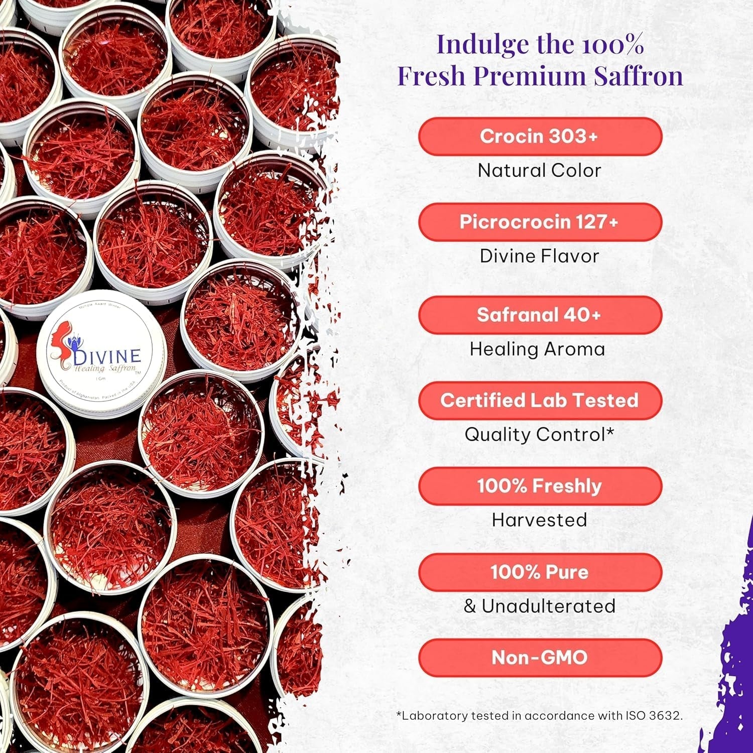Saffron Threads - 100% Fresh, Pure Saffron from Afghanistan - Premium Award Winner Red Saffron Threads for Cooking Spanish Rice Paella & Risotto, Golden Milk, Tea & More - , 7G