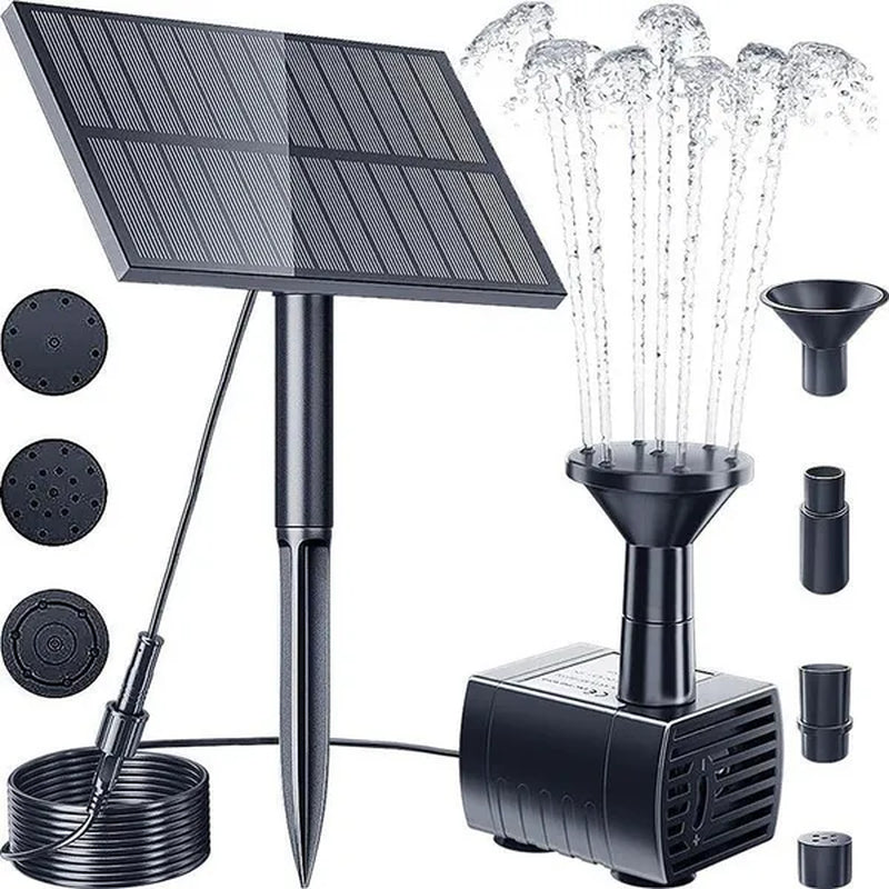 Newest Garden Decoration Solar Power Fountain Water Pump Kit with Stake, Solar Powered Fountain Water Pump for Bird Bath, Garden, Backyard, Pool, Fish Tank