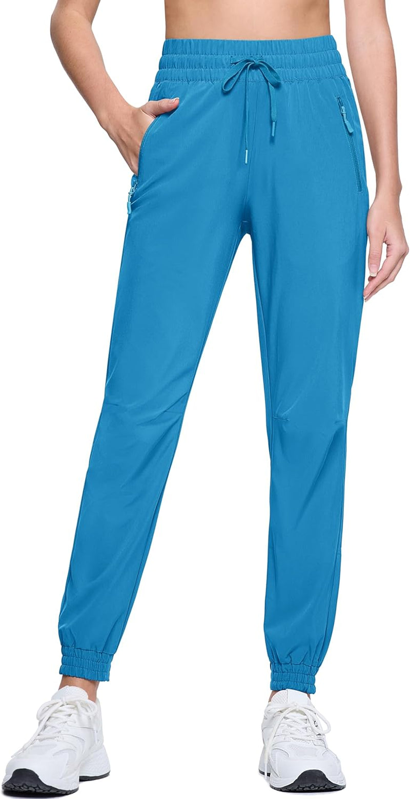 Women'S Hiking Pants Lightweight Quick Dry Water Resistant Athletic Running Joggers with Pockets Outdoor Travel