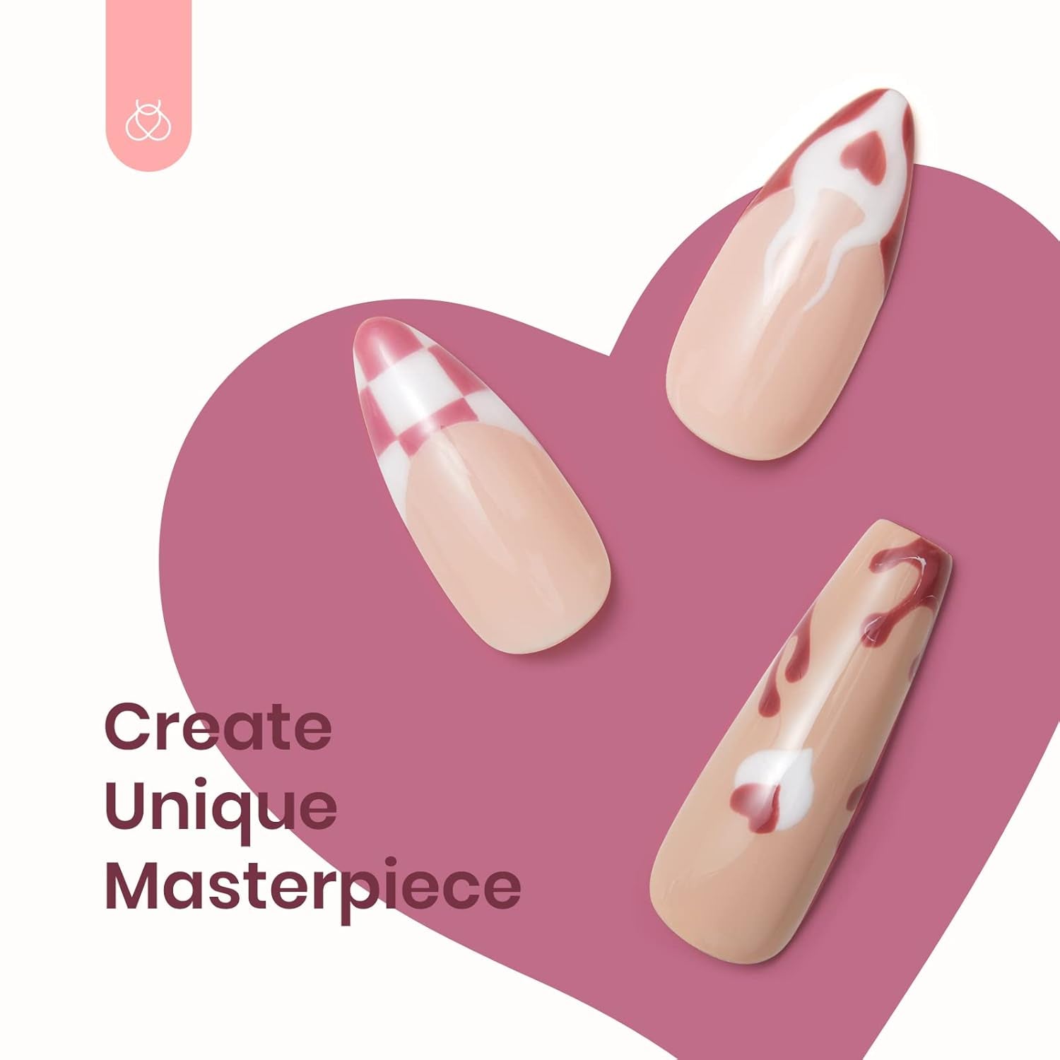 Beetles Nude Gel Polish Set - 6 Pcs Fall in Love Collection Nude Pink Purple Gel Polish Fall Winter Light Green Soak off Nail Lamp Gel Nail Kit Nails Manicure Gifts for Women
