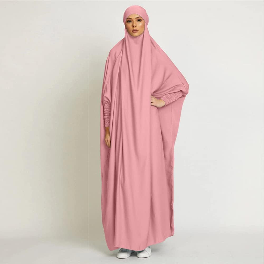 Muslim One Piece Prayer Hijab Dress Women Hooded Abaya Full Cover Islam Dubai Modest Robe