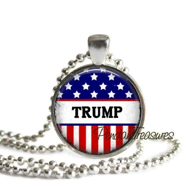 TRUMP Necklace, Donald Trump Pendant Necklace Keychain, Campaign Jewelry, Election Jewelry, Presidential Election, Vote Donald Trump