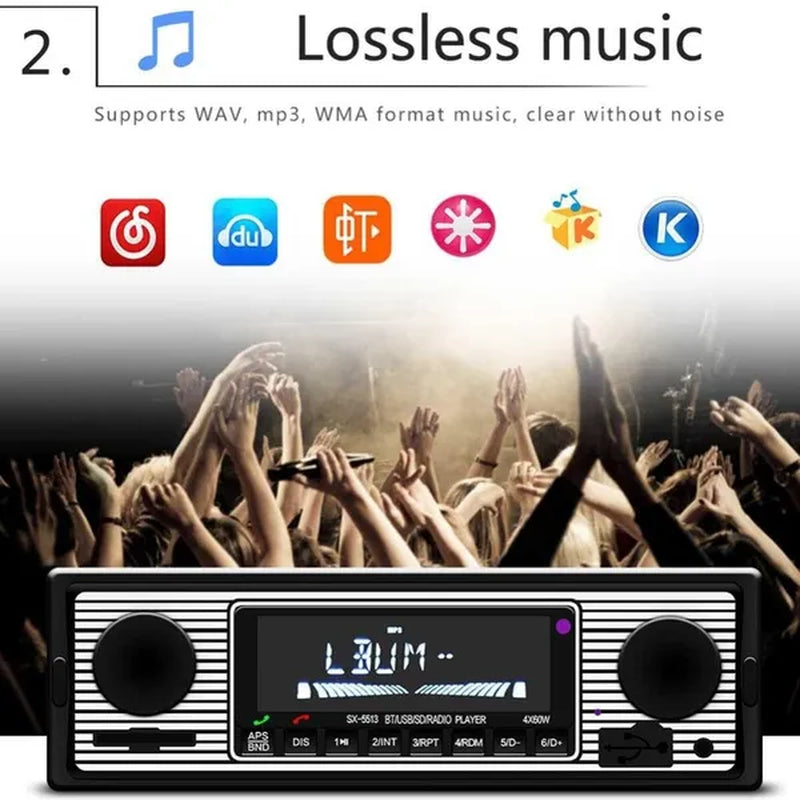 UNITOPSCI 12V Bluetooth Car Radio Player Stereo FM MP3 USB SD AUX Audio Auto Electronics Autoradio 1 DIN Oto Teypleri Radio Para Carro