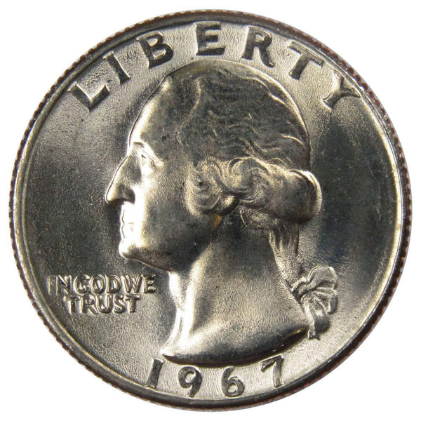 1967 Washington Quarter Coin, BU Uncirculated Mint State, 25C Collectible Master Coins