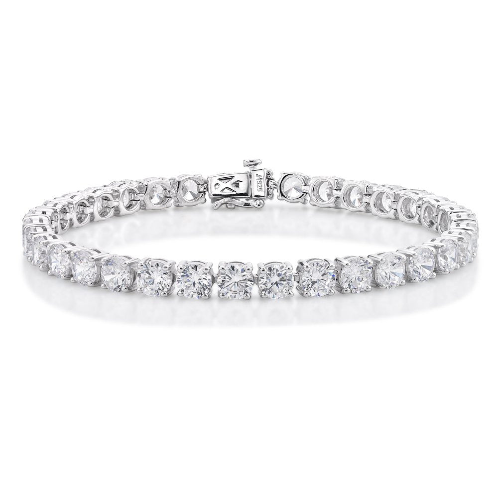 Jay Heart Designs Classic Four Prong 925 Sterling Silver Simulated White Diamond