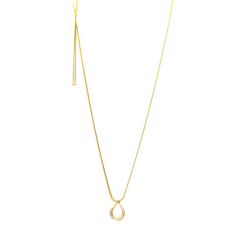 .25 CT DIAMOND HEART 34 INCH ADJUSTABLE BACK NECKLACE
