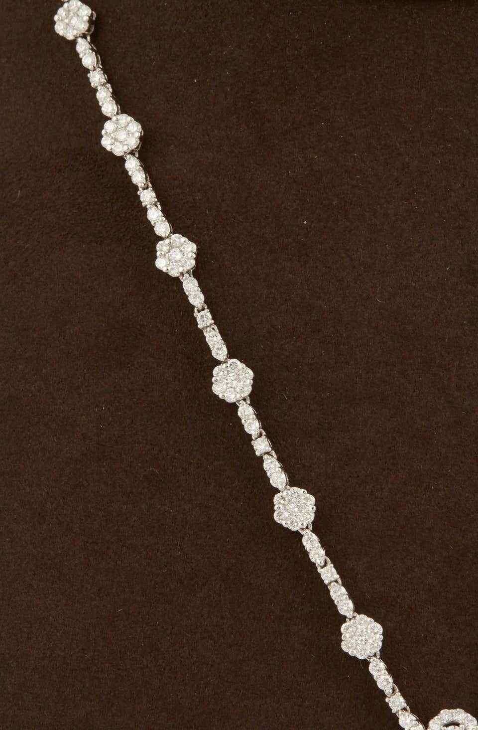 Green Emerald Diamond White Gold Pendant Necklace