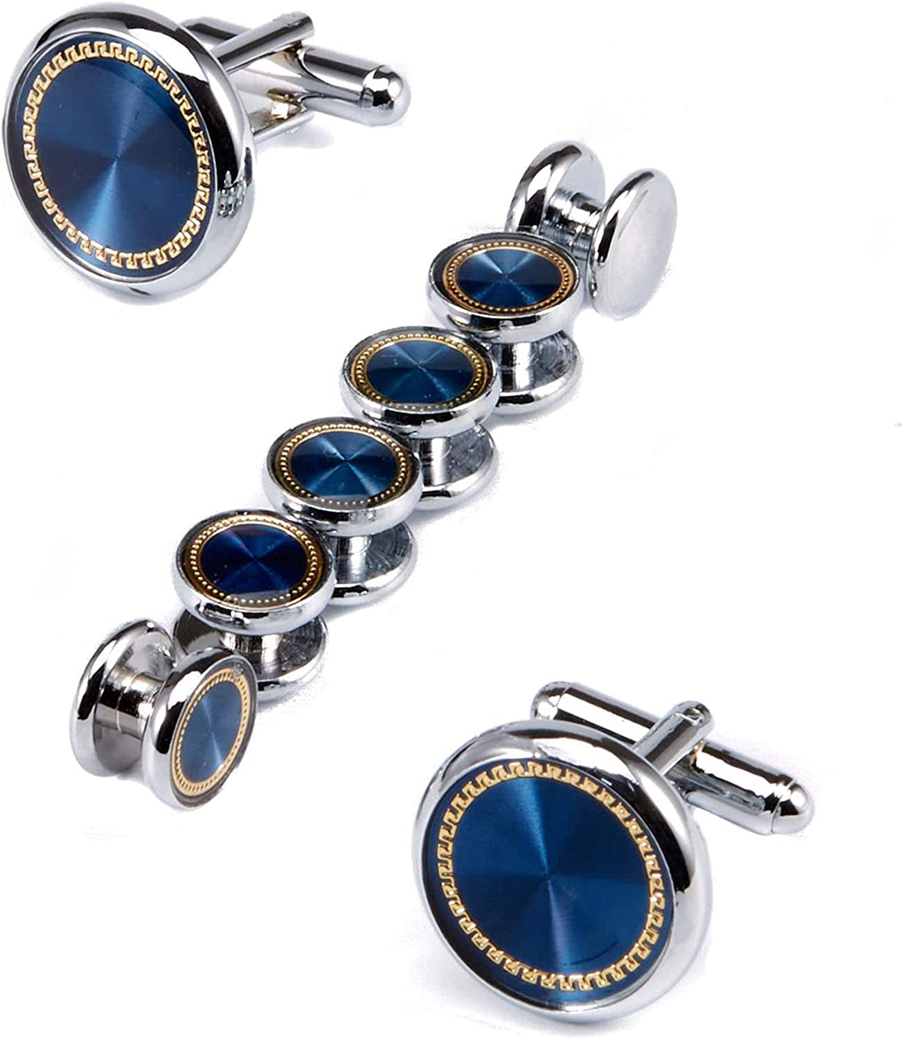 Ujoy Men'S Jewelry Cufflinks and Studs for Tuxedo Shirts for Weddings, Business,