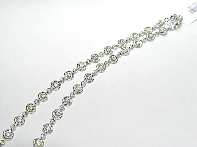 DIAMOND ROUND BR SHAPE BEZEL SET DIAMOND BY YARD STYLE NECKLACE