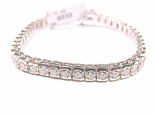 DIAMOND 10.65 CT ROUND BRILLIANT SH DIAMOND BEZEL SET TENNIS BRACELET