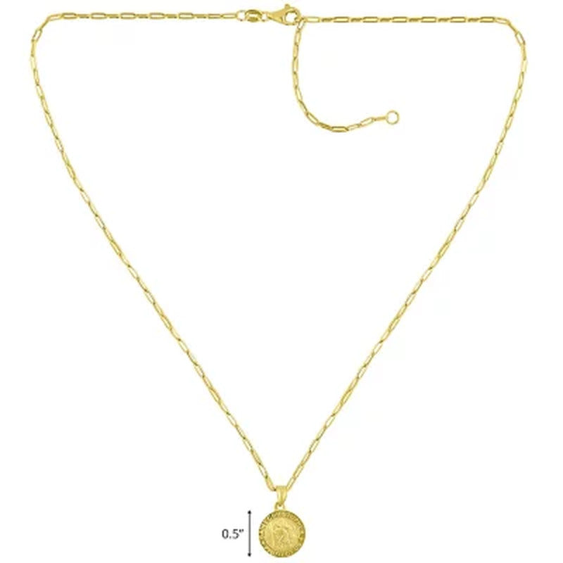 14K Yellow Gold St. Christopher Medallion Pendant