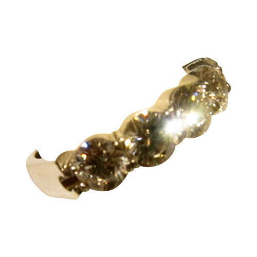 DIAMOND FIVE ROUND BRILLIANT COMMON PRONG SET BAND