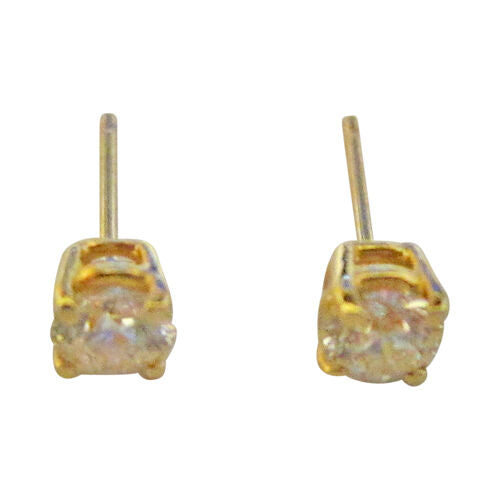 DIAMOND STUD EARRING YELLOW GOLD