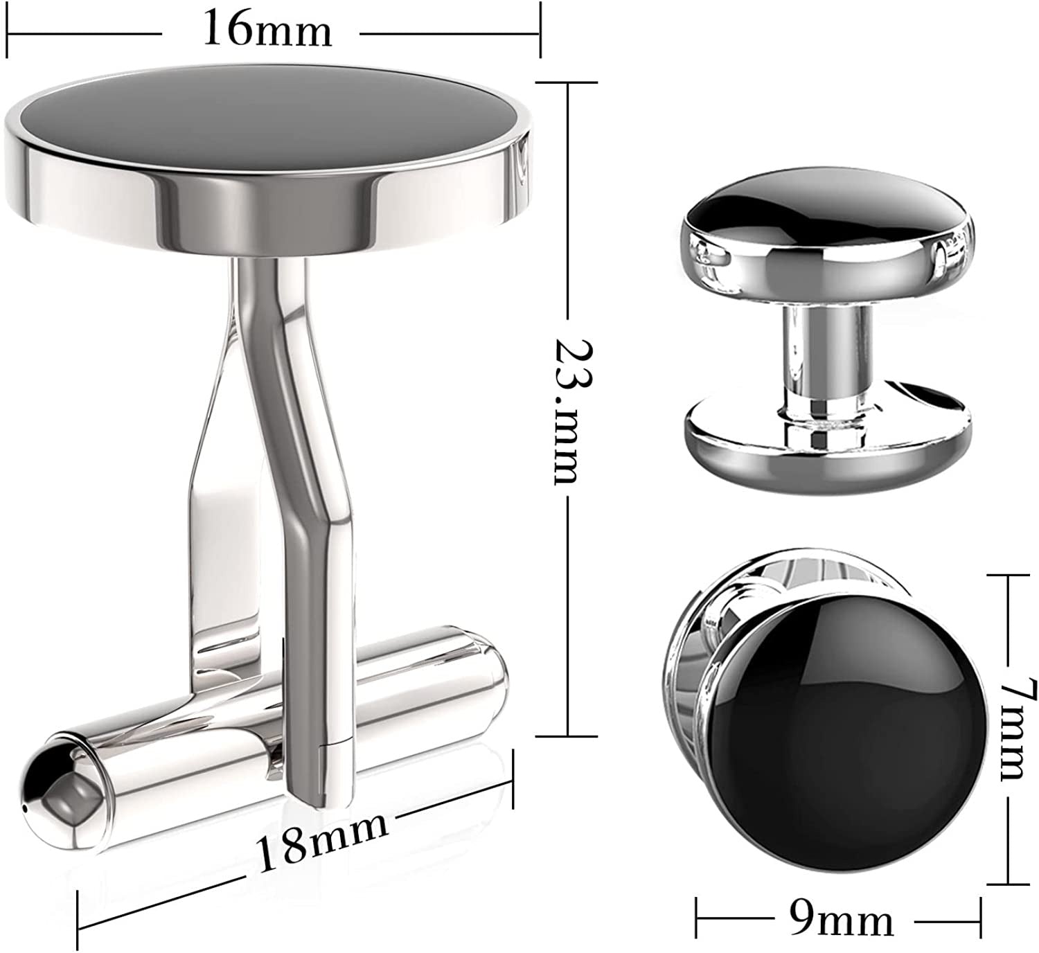 Stainless Steel Cuff Links Classic Tuxedo Shirt Cufflinks & Shirt Accessories Un