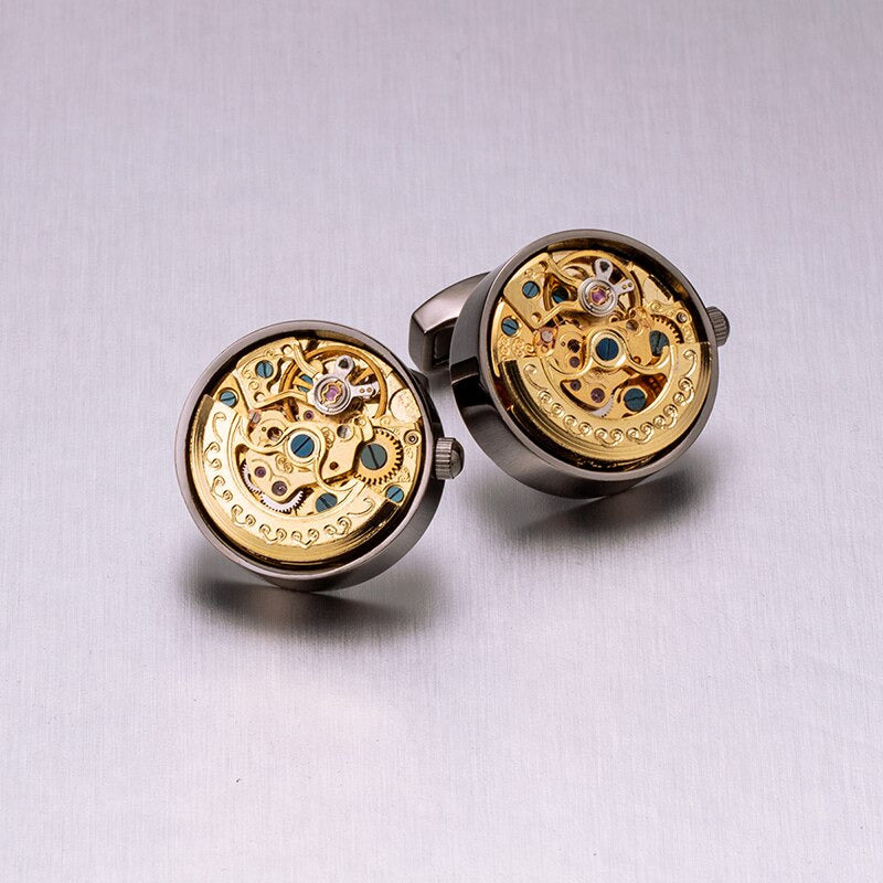 Jewelry Shirts Cufflinks for Men'S Brand Watch Movement Mechanical Big Cuff